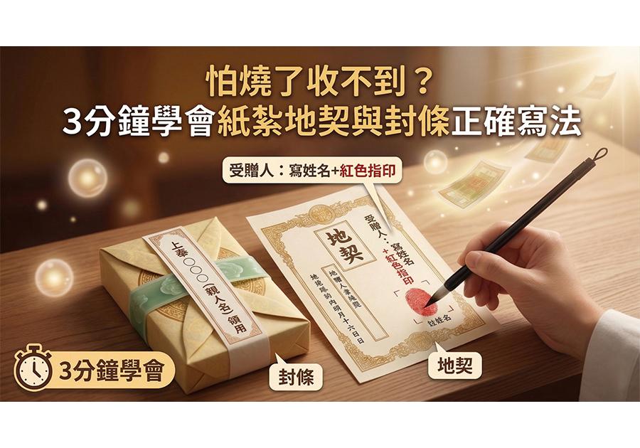 3分鐘學會紙紮地契與封條正確寫法